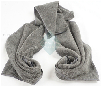 China Bulk custom industrial cleaning rags bulk wholesaler Custom Grey Microfiber Quick Dry Small Tea Towel Supplier for Greece Italy Spain